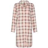 Pastunette - Pink Checks - Nachthemd - Ecru - Flanel Fleece