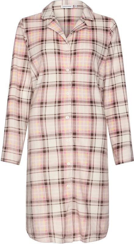 Pastunette - Pink Checks - Nachthemd - Ecru - Flanel Fleece