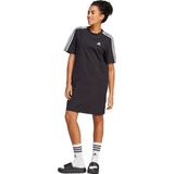 adidas Sportswear Essentials 3-Stripes Single Jersey Boyfriend T-shirtjurk - Dames - Zwart- 2XL