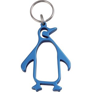 Sleutelhanger Pinguin - Pinguïn Licht-Blauw - Flesopener van metaal