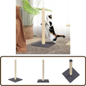 VidaXL Krabpaal - 35x35x70 cm - Donkergrijs Krabpaal - Kattenmeubel - Sisalkrabpaal - Kattenspullen - Katentoestellen