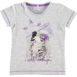 Name it Meisjes Tshirt Eja Grey Melange - 80