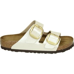 Birkenstock ARIZONA BIG BUCKLE BF PEARLWHI - Dames slippers - Kleur: Wit/beige - Maat: 38