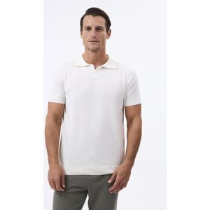 Felix Hardy - Tricot Polo Shirt - Ecru - Korte Mouwen - Heren