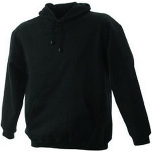 James and Nicholson Unisex Hooded Sweatshirt (Zwart)