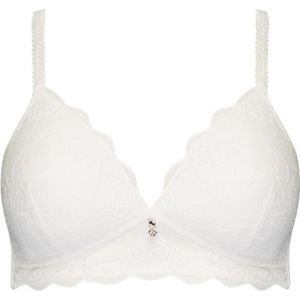 Naturana padded lace soft BH maat 90A zonder beugels wit