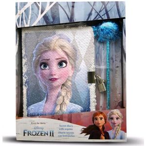 Disney Frozen Dagboek met Pailletten - 22 x 27,5 x 5 cm - inclusief pen
