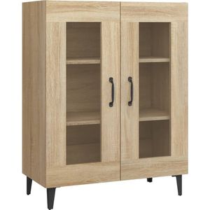 vidaXL - Dressoir - 69,5x34x90 - cm - bewerkt - hout - sonoma - eikenkleurig