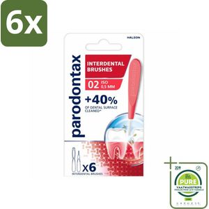 Parodontax - Ragers - Interdentale Ragers 0,5 mm - ISO Maat 2 - 6 ragers - Voordeelverpakking - 6 stuks - Interdentale reiniging - Tandplak verwijderen