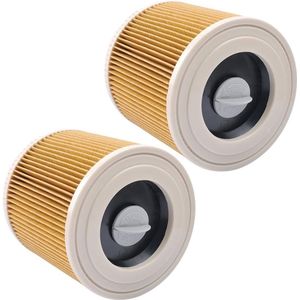 Cartridgefilter - Geschikt voor Kärcher Stofzuigers - WD1, WD2, WD3, en A series Luchtafvoer Filter - Luchtafvoer Filter Cartridge - Patroonfilter -2 stucks