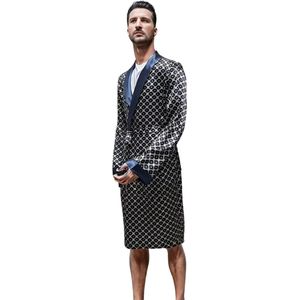 Nivard Satijnen Badjas Heren - Kimono - Kamerjas - Satijn - Ochtendjas - Pyjama - Maat XL