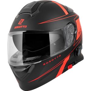 Bogotto H271 Taog Bluetooth Helm Zwart Oranje - Maat XXL - Helm