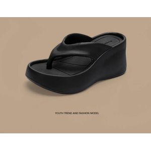 Vrouwen Clip Teen Wedge Slippers 2025 – Zomer Chunky Platform Strand Sandalen met Dikke Zool, Hoge Hakken Eva Slippers en Slides – Schoenmaat 39-40, Dames Zomerschoenen, Platform Sandalen, Wedge Slippers