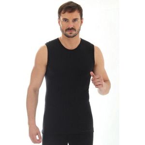 Brubeck Comfort | Heren Ondergoed - Ondershirt Mouwloos Naadloos met Merino Wol -  Zwart - XL