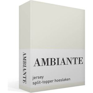 Ambiante jersey split-topper hoeslaken - Tweepersoons - Off-white