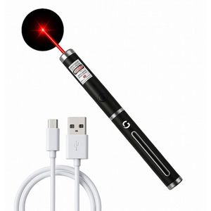 GUUUS® | Professionele Laserpen | USB | Oplaadbaar - Rood - Laserlampje - Laserpointer Kat - Laser - USB Rechargeable - CE Certificaat - Laser-pointer Lange Afstand, Laser-pointer Pen, TV Led Lcd - AA Batterijen - Batterijen inbegrepen