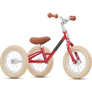 Veloretti Driewieler 2 in 1 Loopfiets met zijwieltjes - 1.5 t/m 4 jaar - 12 inch - Rood