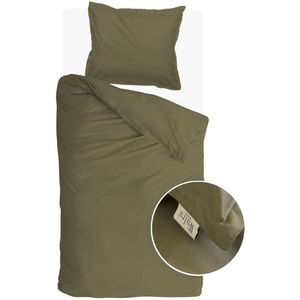 Walra - Dekbedovertrek Vintage Satin - 140x220 - 100% Katoen - Groen