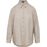 comma - Blouse - Linnenblend - Relaxed-fit - Lange Mouwen
