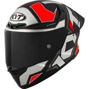KYT - TT-Revo Electron - Integraalhelm - Mat Grijs Rood