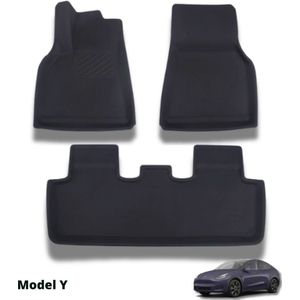 Vloermatten Tesla Model Y – Waterdicht, Anti-Slip | XPE-materiaal | Geschikt voor 7 zitplaatsen