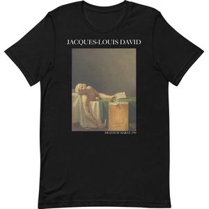 Caspar David Friedrich 'De Wandelaar boven de Nevelzee' (""Wanderer Above the Sea of Fog"") Beroemd Schilderij T-Shirt | Unisex Klassiek Kunst T-shirt | Zwart | XS