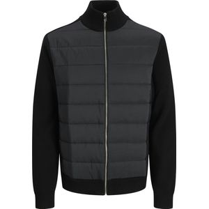 Jack & Jones - JJEPERFECT KNIT HYBRID CARDIGAN - Vest - Zwart - Ritssluiting