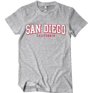 San Diego California T-Shirt Heather-Grey-S