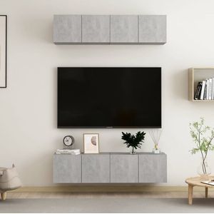 The Living Store Televisiekast - TV-meubel 60 x 30 x 30 cm - betongrijs
