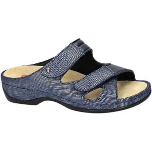 Berkemann - Janna - Dames Slippers - Donkerblauw - Nubuck/Stretch