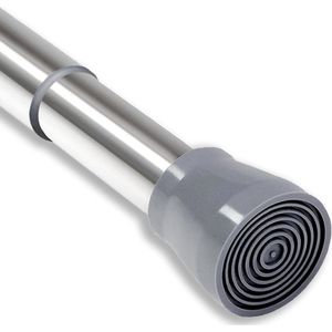 Telescoopstang voor kledingkasten en ramen Ø 19/22 mm 110-200 cm licht zilver