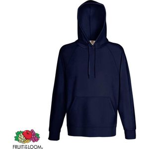 Fruit of the Loom hoodie maat XL heren (marineblauw)