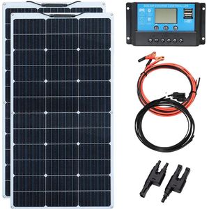 Zonnepaneel - Zonnepanelen - Monokristallijn - 12V - 200W - Zonne-kit - Flexibel - Waterdicht - Lichtgewicht - Voor Caravan - Camper - Boot of Thuisgebruik