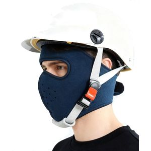 Fleece Winter Gezichtsmasker - met Oorkappen - Warm Gezichtsmasker - Ski Gezichtsmasker - Verstelbaar met Klittenband - Beschermend Gezichtsmasker - Unisex - Geschikt voor winterse buitenactiviteiten zoals skiën, fietsen en buitensporten - blauw