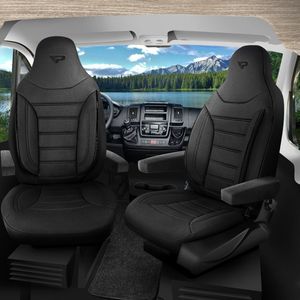 Stoelhoezen Volkswagen Transporter T5 (2003 – 2015) – Camperstoelhoezen Jacquard – perfecte pasvorm (2 losse stoelen)