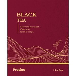 Frastea Zwarte Theezakjes Zwarte Thee - 4 tot 6 extracties per 6g zakje - Milieuvriendelijke verpakking