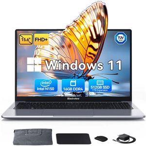 Huidun HiBook 6 Laptop - 15,6 inch Full HD - 16 GB RAM - 512 GB SSD - Intel N150 - Windows 11 Notebook - UHD Graphics - 5000mAh - Grijs