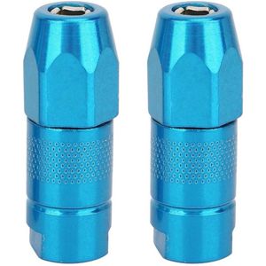Vetspuit Mondstuk Platte Smering Accessoires - 2 STKS, Vervangende Vet Platte Mondstuk - Montage Tepel Vetspuit (Blauw) .