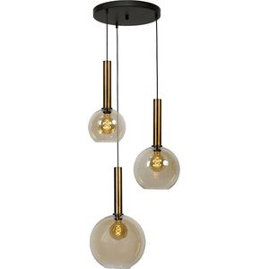 Hanglamp - 3 Lichtbronnen - Opalen Glas - Ø 48,5 cm - 3xE27 - Goud