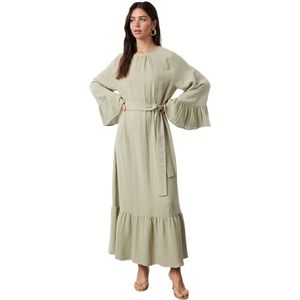 Trendyol Mintkleurige Rok Met Ruches En Geweven Mousseline-Jurk Tctss24Eb00255