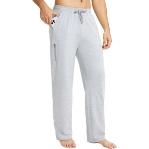 Heren Wijde Joggingbroeken van Katoen - Casual Rechte Pijpen met Zakken