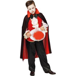 vampierencape voor kinderen met rode kraag - 6 tot 12 jaar - one size