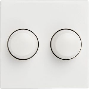Tradim - Inlegplaatje duo MERTEN - Voor dimmer - Incl. knoppen - Wit
