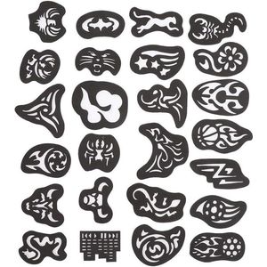 Tijdelijke Tattoo Stencils 25 Stuks Kleuren Snijpatroon voor Haarstyling - Haar Tattoo Sjabloon Stickers .