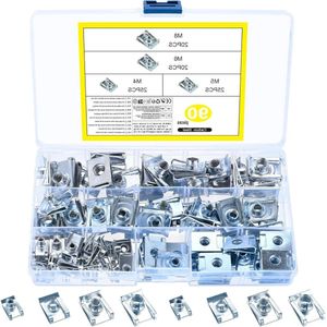 JGS Premium - 90-delige set U-Type plaatmoeren voor auto body schroeven