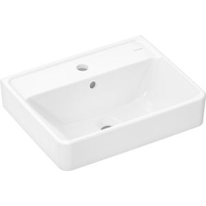 hansgrohe Xanuia Q wastafel, 1 kraangat, met overloop, 500x390mm, wit, 60131450