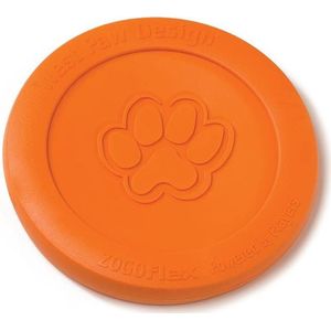 West Paw Zogoflex Zisc - Flexibele Hondenfrisbee - Stevig - Oranje - Small - 17 cm