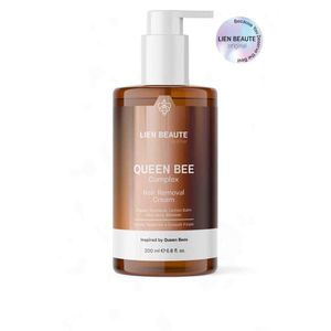 Lien Beaute Queen Bee Complex Ontharingscrème Unisex (Haar Removal Cream) - met Papaja / Kurkuma / Citroenmelisse / Allantoïne & Aloë Vera - Verwijdert effectief ongewenst haar - Dermatologisch getest - voor Alle Huidtypen - 200 ml