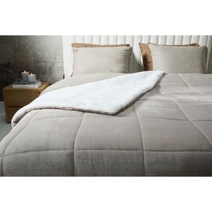 SleepMed - Luxe Sherpa Deken - Taupe - 240 x 220 cm