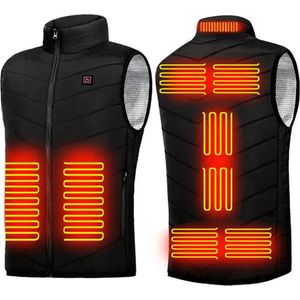 Verwarmde bodywarmer - verwarmd vest - warmte vest - elektrisch verwarmd vest - verwarmde kleding - verwarmde jas - thermo vest - M